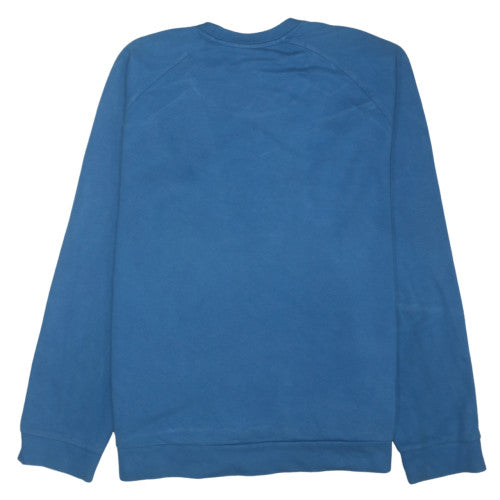 Adidas Men Blue Pullover Sweatshirt L Crew Neck Sports Style