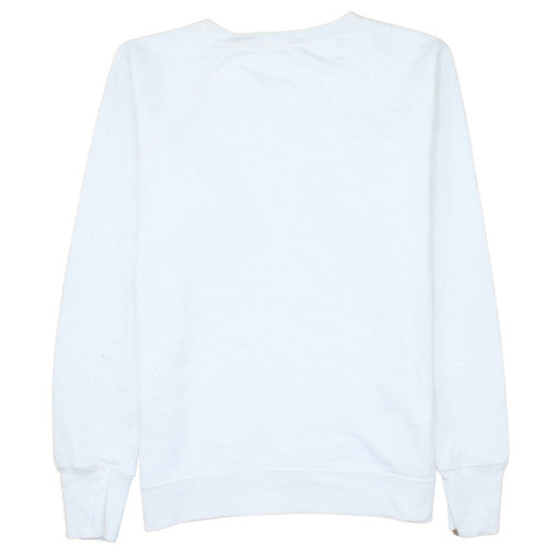 Champion Womens White Leopard Logo Sweatshirt Size L