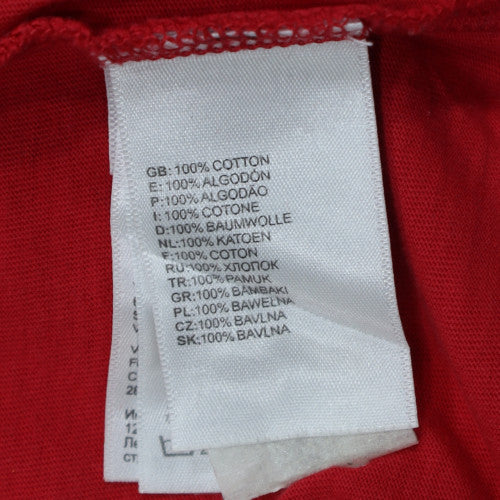 The North Face Men's Red Cotton Crew Neck T-Shirt M