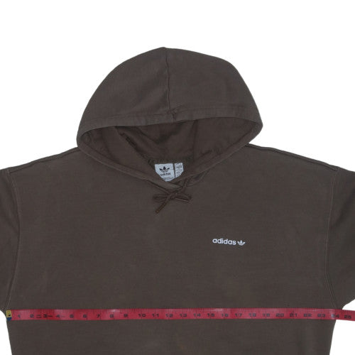 Adidas Womens Brown Pullover Hoodie XL Relaxed Fit Cotton Blend