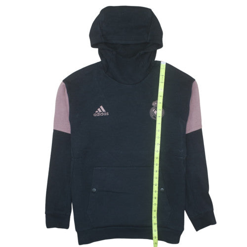 adidas Men's Black Pullover Hoodie XL Real Madrid Fleece Sweatshirt