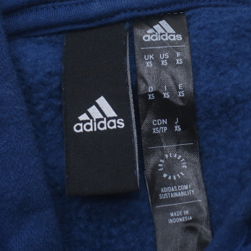 Adidas Men’s Blue Pullover Hoodie XS Fleece Sports Sweatshirt