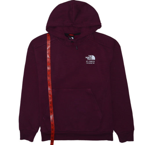 The North Face Womens Burgundy Pullover Hoodie Medium Cotton Blend