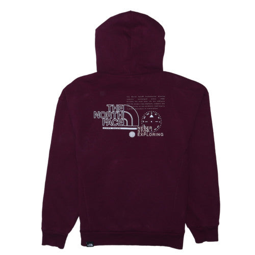 The North Face Womens Burgundy Pullover Hoodie Medium Cotton Blend
