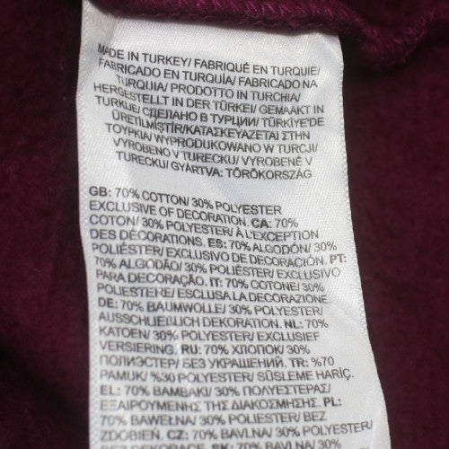 The North Face Womens Burgundy Pullover Hoodie Medium Cotton Blend
