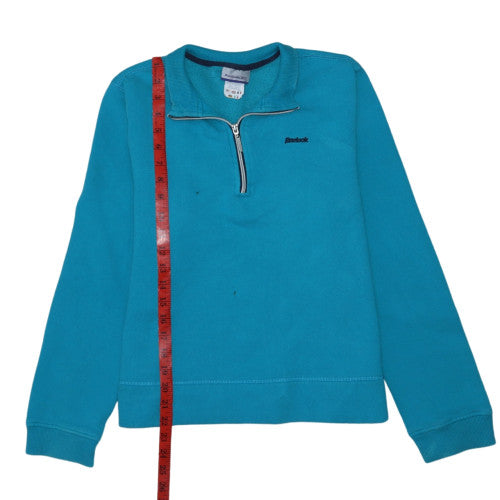 Reebok Women’s Blue 1/4 Zip Pullover Sweatshirt Size 14