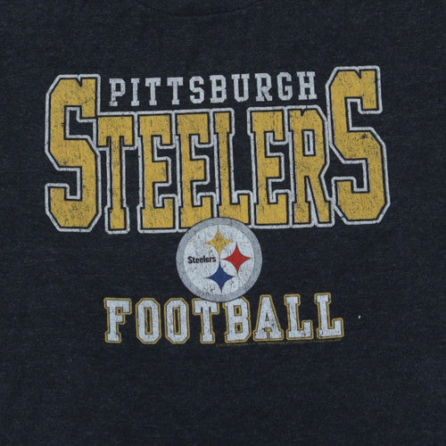NFL Team Apparel Men's Black XL Pittsburgh Steelers Graphic T-Shirt