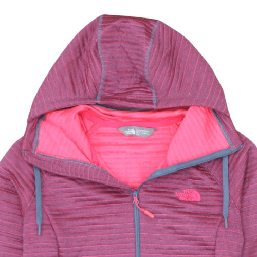 The North Face Womens Pink Hooded Full Zip Hoodie Size M