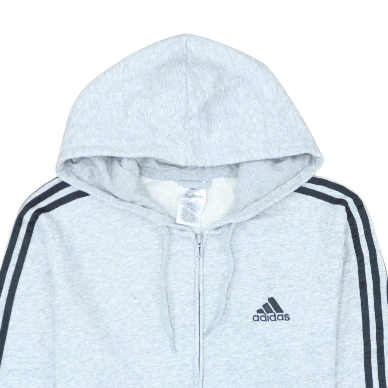 Adidas Men's Grey Full Zip Hoodie Size L Sportswear
