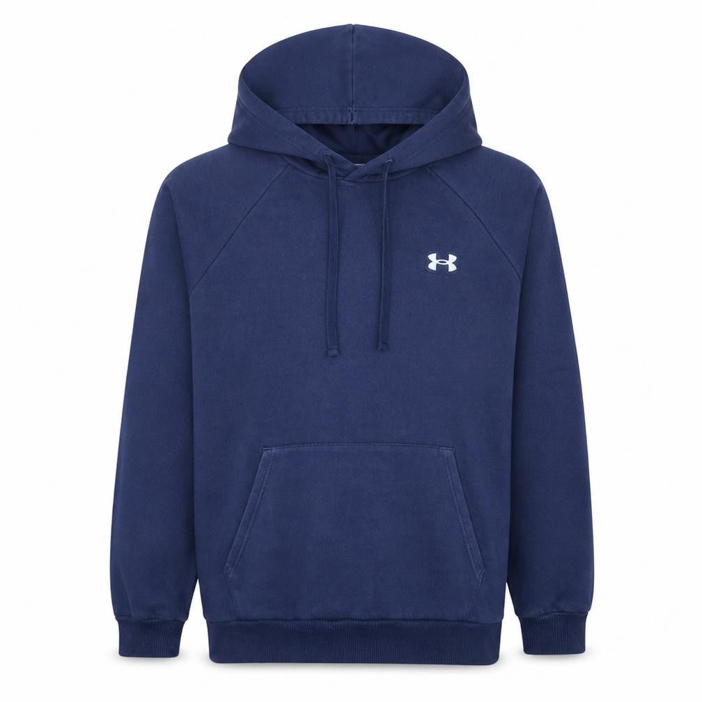 Under Armour Men's Blue Pullover Hoodie L Fleece Relaxed Fit