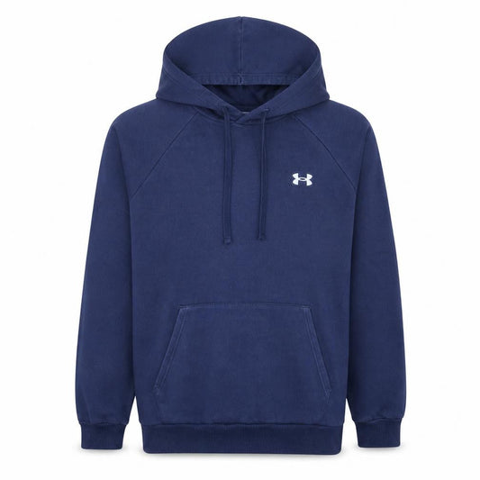 Under Armour Men's Blue Pullover Hoodie L Fleece Relaxed Fit