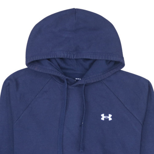 Under Armour Men's Blue Pullover Hoodie L Fleece Relaxed Fit