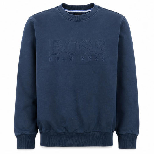 Hugo Boss Men's Blue Crew Neck Pullover Sweatshirt L