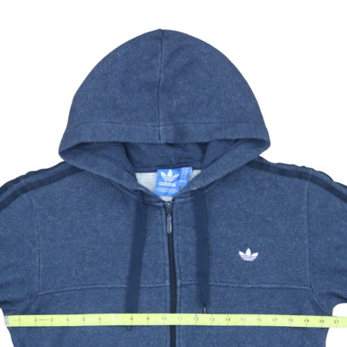 Adidas Men's Blue Full Zip Hoodie S Regular Fit Sportswear