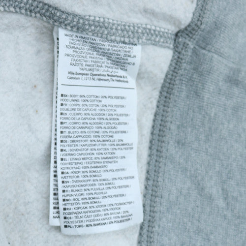Nike Men's Grey Full Zip Hoodie Size L Fleece Sportswear