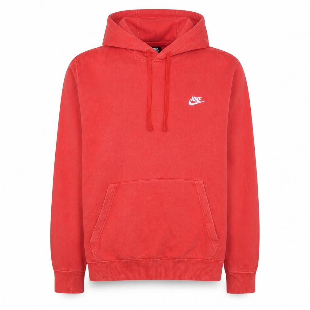 Nike Men's Red Pullover Hoodie L Logo Fleece Sportswear