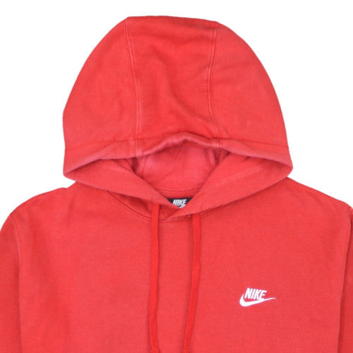 Nike Men's Red Pullover Hoodie L Logo Fleece Sportswear