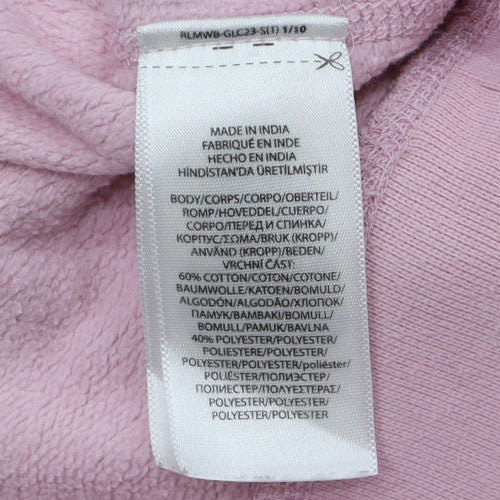 Polo Ralph Lauren Womens Pink Pullover Hoodie Medium Cotton Blend