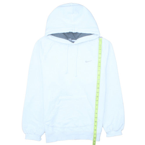Nike Womens White Small Pullover Hoodie Sweatshirt Cotton Blend