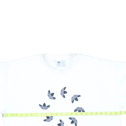 Adidas Women's White Crew Neck Pullover Sweatshirt Size 3XL