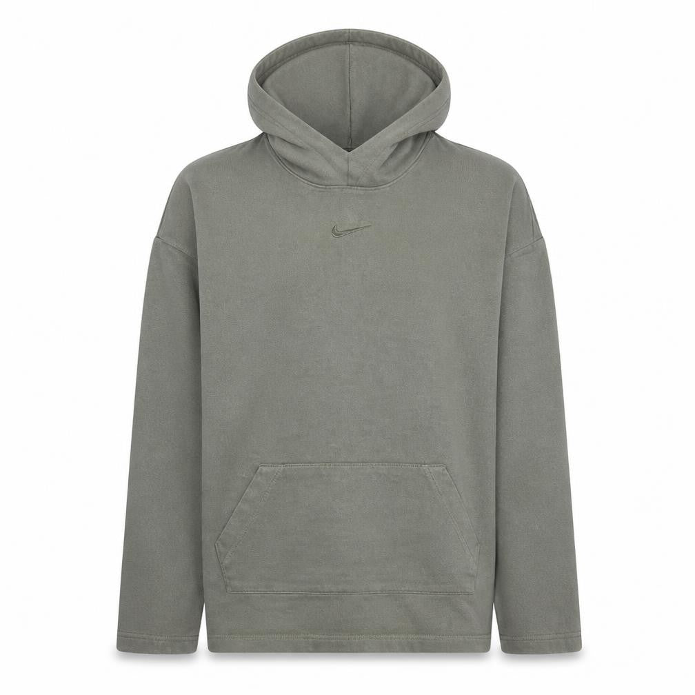Nike Men's Green Pullover Hoodie M Regular Fit Fleece Logo