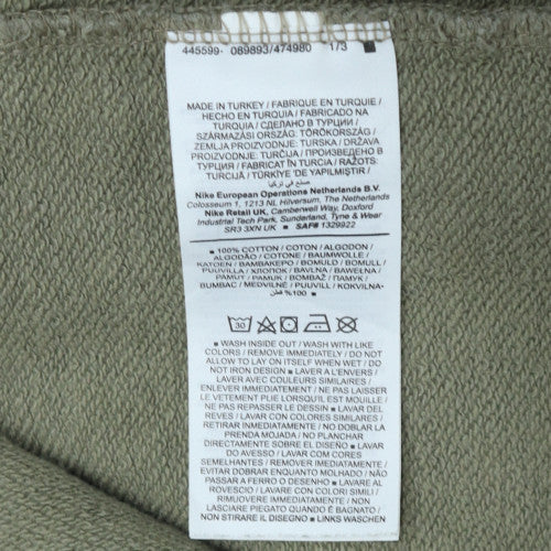Nike Men's Green Pullover Hoodie M Regular Fit Fleece Logo