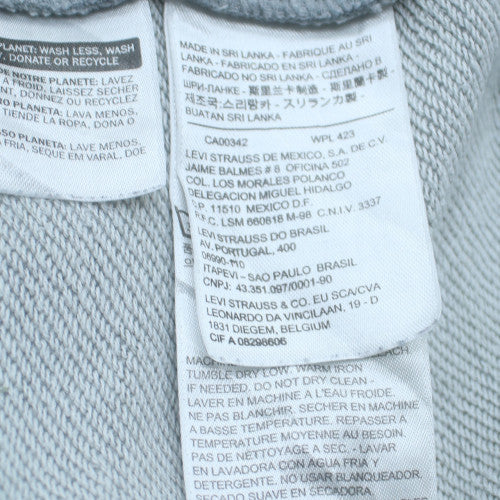 Levi's Mens Grey Pullover Hoodie M Classic Fleece Graphic