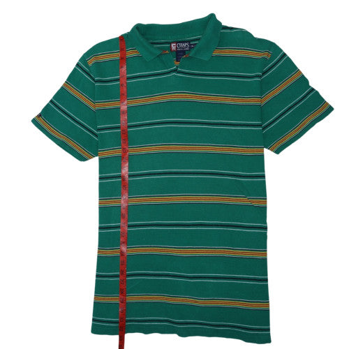 Chaps Ralph Lauren Mens Green Striped Polo Shirt Size 2XL