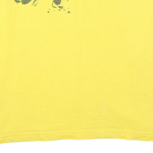 Nike Men's Yellow XL Graphic Sports T-Shirt 'Unleash The Beast'