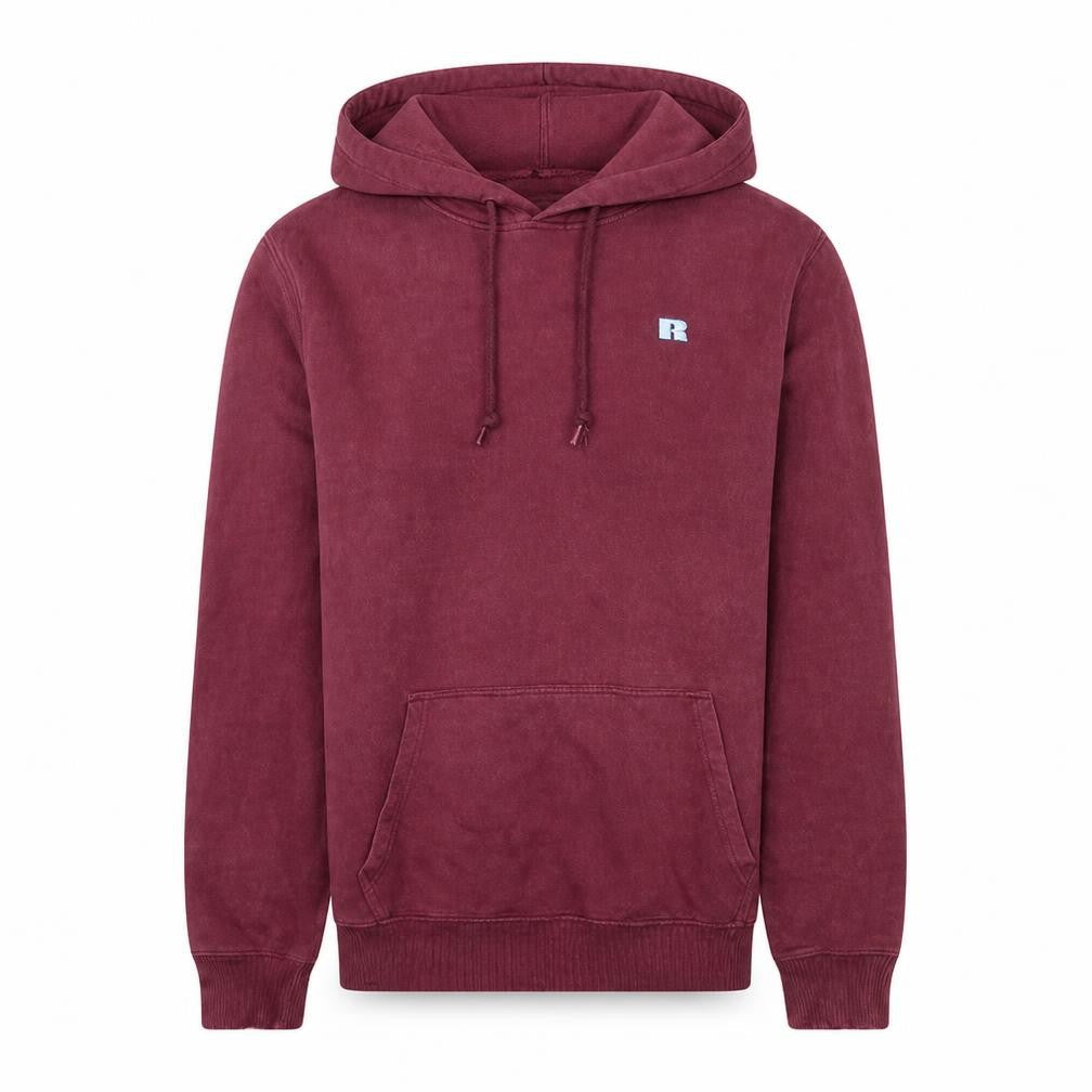 Russell Athletic Men's Red Pullover Hoodie Size M Fleece Logo