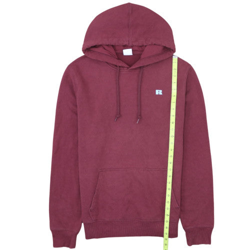 Russell Athletic Men's Red Pullover Hoodie Size M Fleece Logo