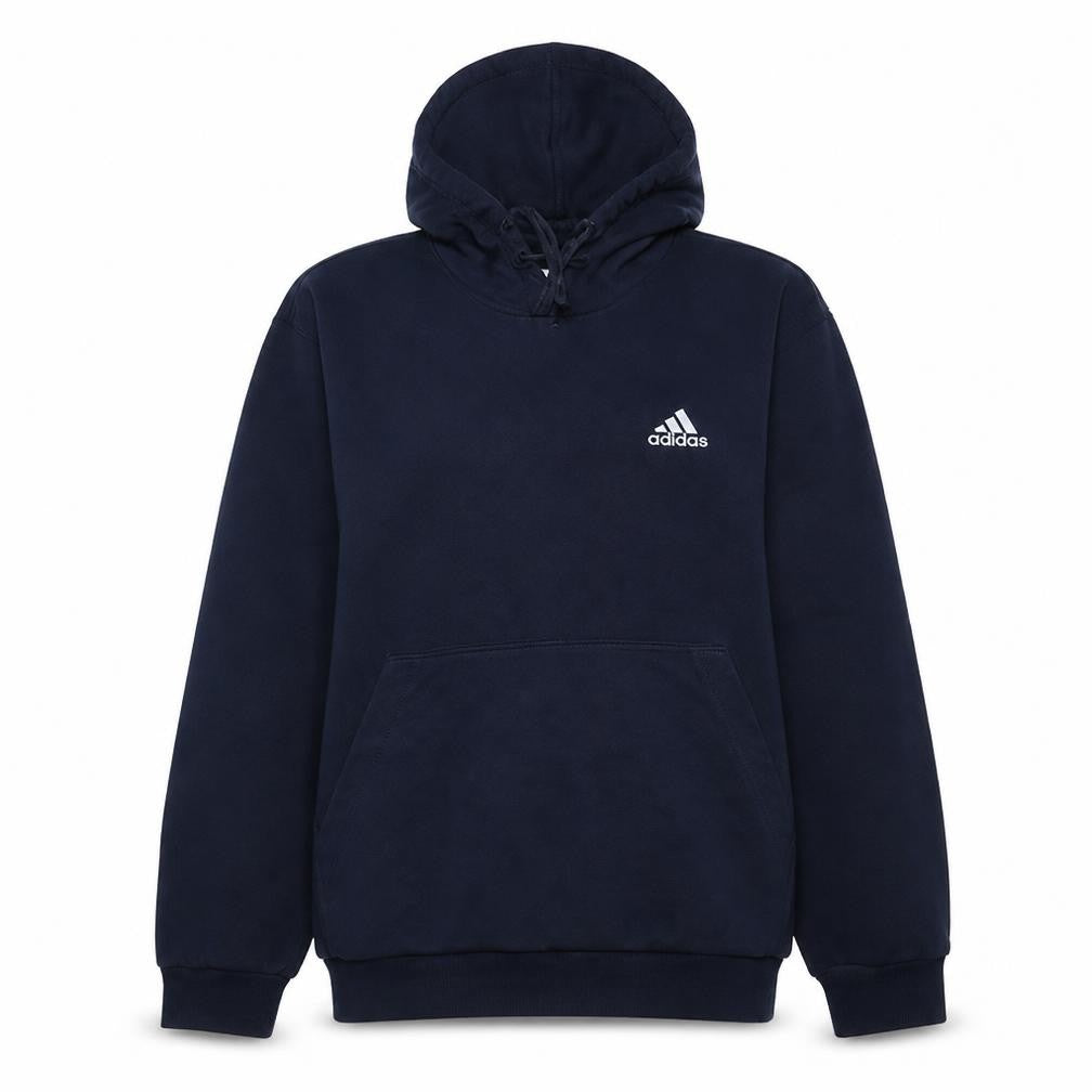 Adidas Mens Blue Pullover Hoodie L Regular Fit Fleece Sweatshirt