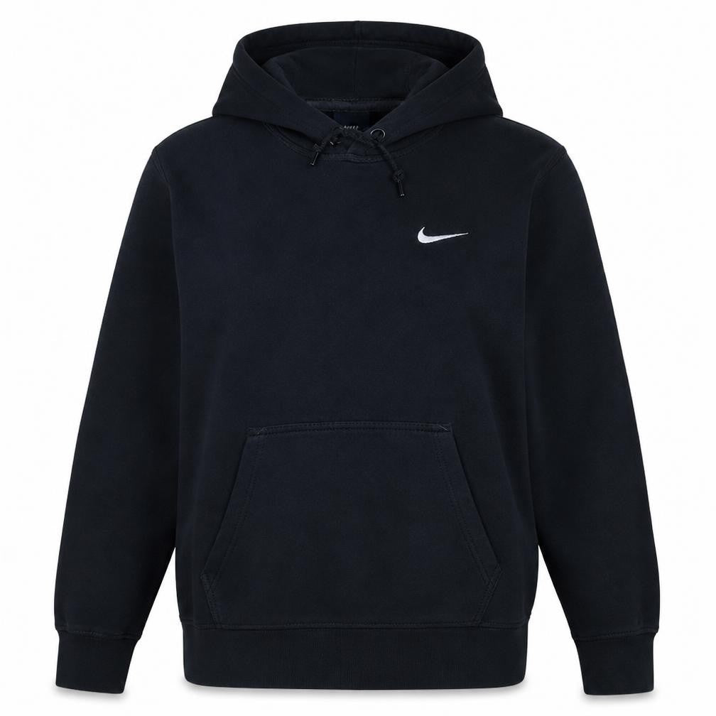 Nike Women Black Hoodie M Cotton Blend Pullover Sweatshirt