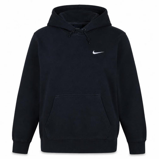 Nike Women Black Hoodie M Cotton Blend Pullover Sweatshirt
