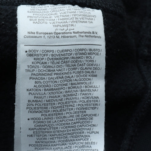 Nike Women Black Hoodie M Cotton Blend Pullover Sweatshirt