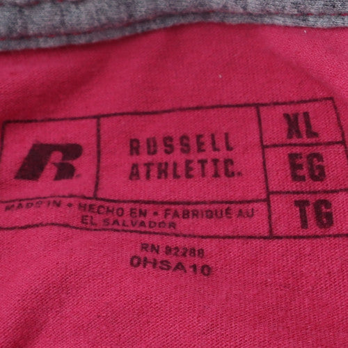 Russell Athletic Mens Pink Crew Neck Short Sleeve T-Shirt XL Classic Fit