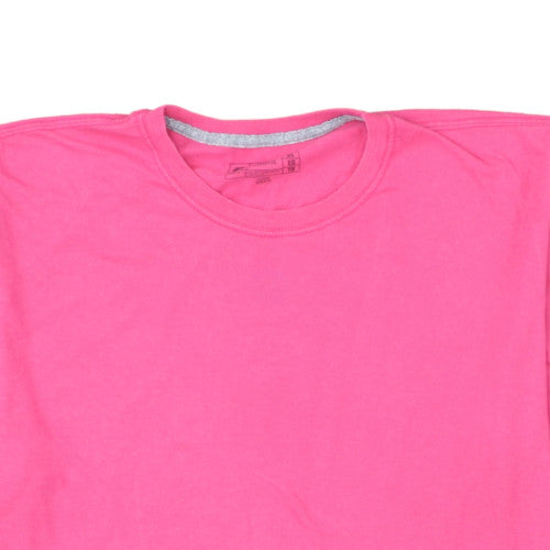 Russell Athletic Mens Pink Crew Neck Short Sleeve T-Shirt XL Classic Fit