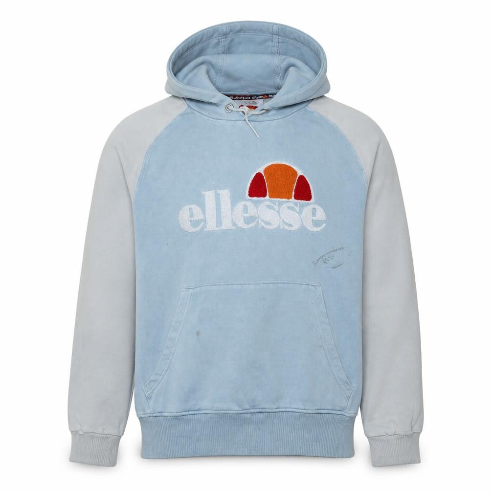 Ellesse Heritage Men's Blue Pullover Hoodie S Embroidered Logo Sportswear