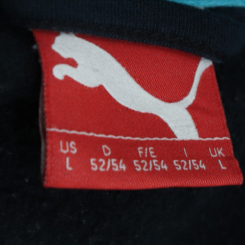 Puma Men’s Blue Full Zip Hoodie Size L Sportswear Fleece