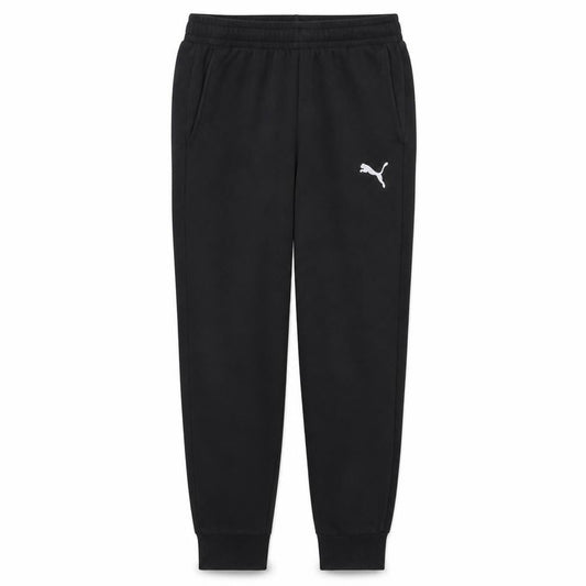 Front view of Puma Men's Black Jogger Trousers, size L, Elastic Waist Sweatpants