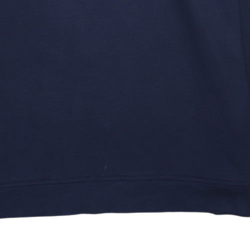 Adidas Men's Navy Blue Crew Neck Sweatshirt L Logo Graphics Cotton Blend