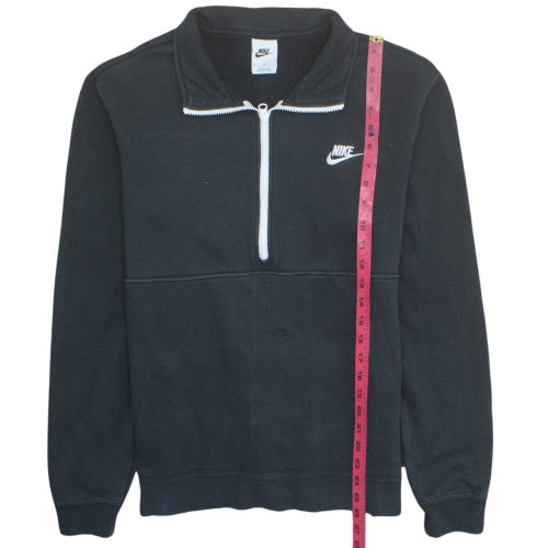 Nike Men's Black Half Zip Fleece Sweatshirt Size M