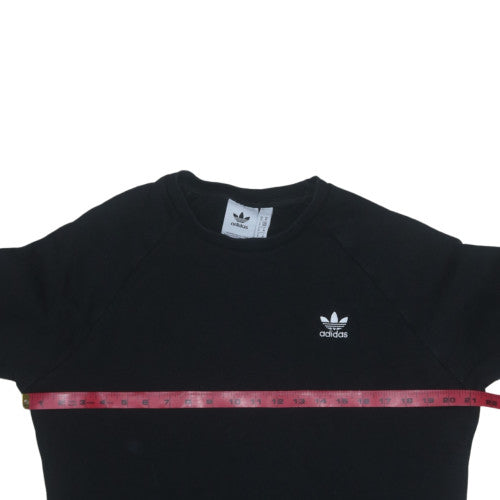 Adidas Men's Black Pullover Sweatshirt Size M Crew Neck Logo