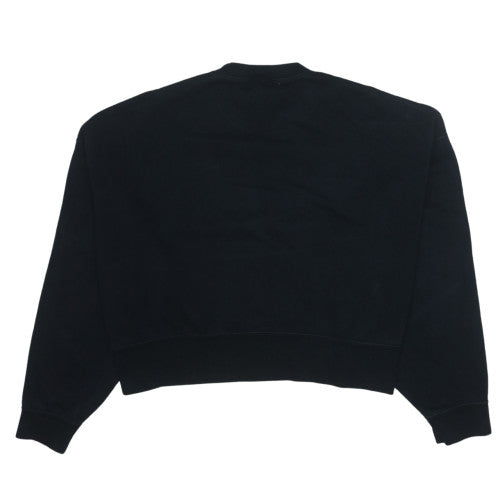 Nike Women Black Crew Neck Pullover Sweatshirt M Cotton Blend