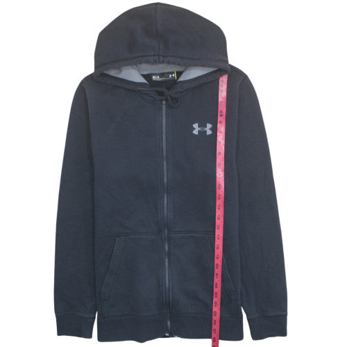 Under Armour Mens Black Full Zip Hoodie Medium Sports Fleece