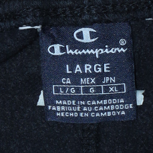 Champion Mens Black Fleece Sweatpants L Regular Fit