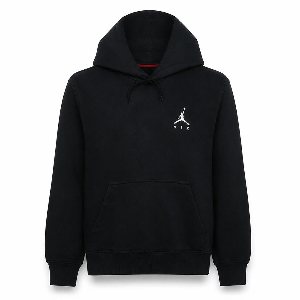 Jordan Mens Black Pullover Hoodie M Logo Graphic Cotton Blend