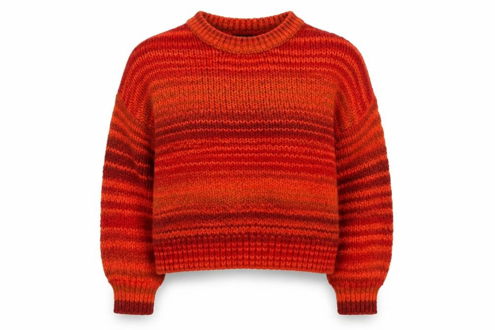 New Look Women’s Red Chunky-Knit Pullover Jumper Size L