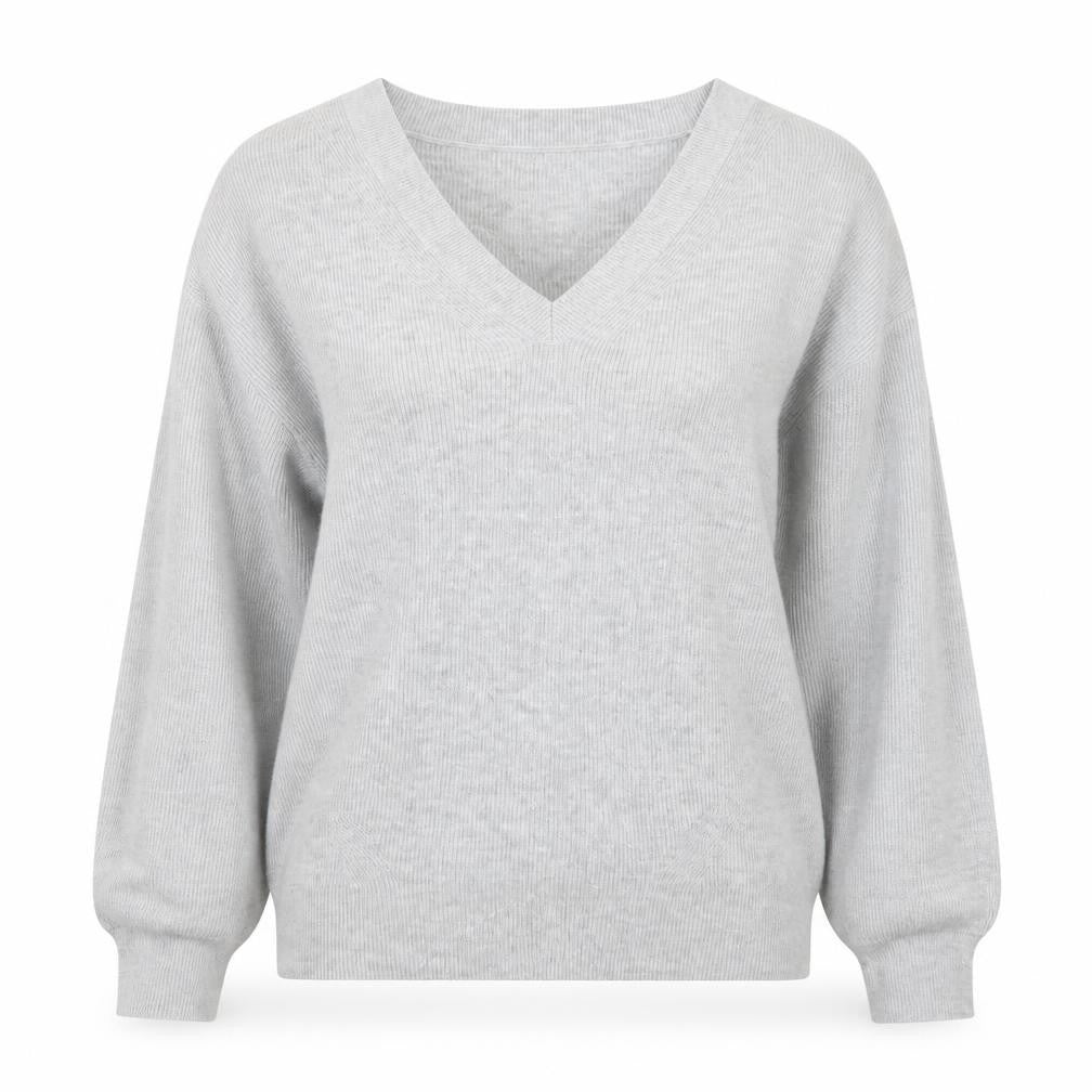 Marks & Spencer Women’s Grey V-Neck Knit Jumper M