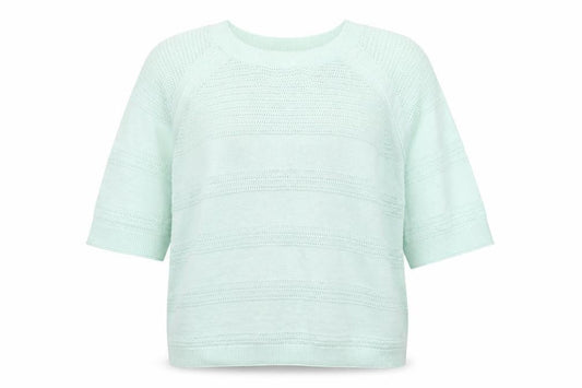 FatFace Womens Green Knit Button Cardigan UK 6 Short Sleeve Crew Neck